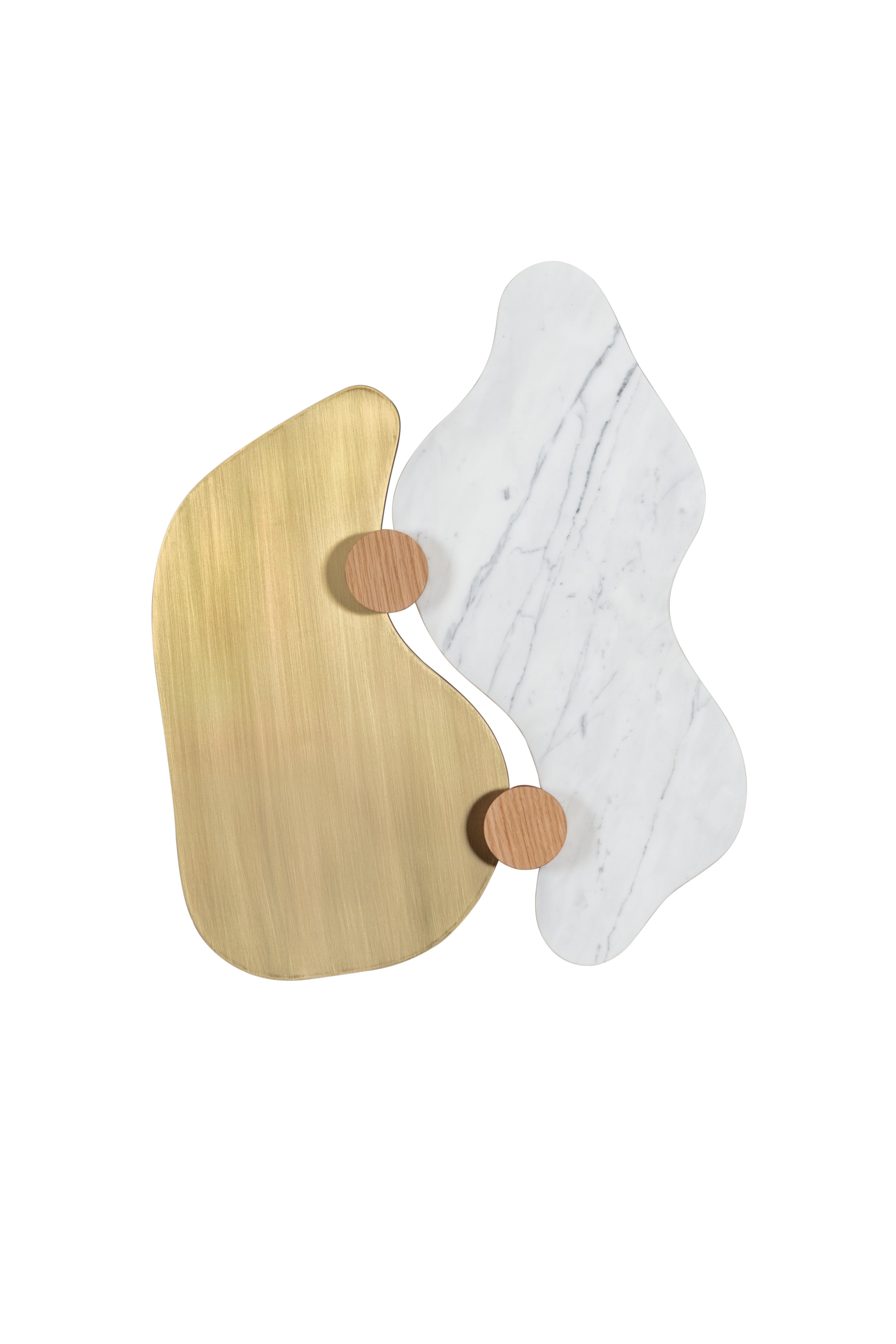 Modernes Rossim Set/2 Wandkunstwerke, Marmor-Messing, handgefertigt von Greenapple im Zustand „Neu“ im Angebot in Lisboa, PT
