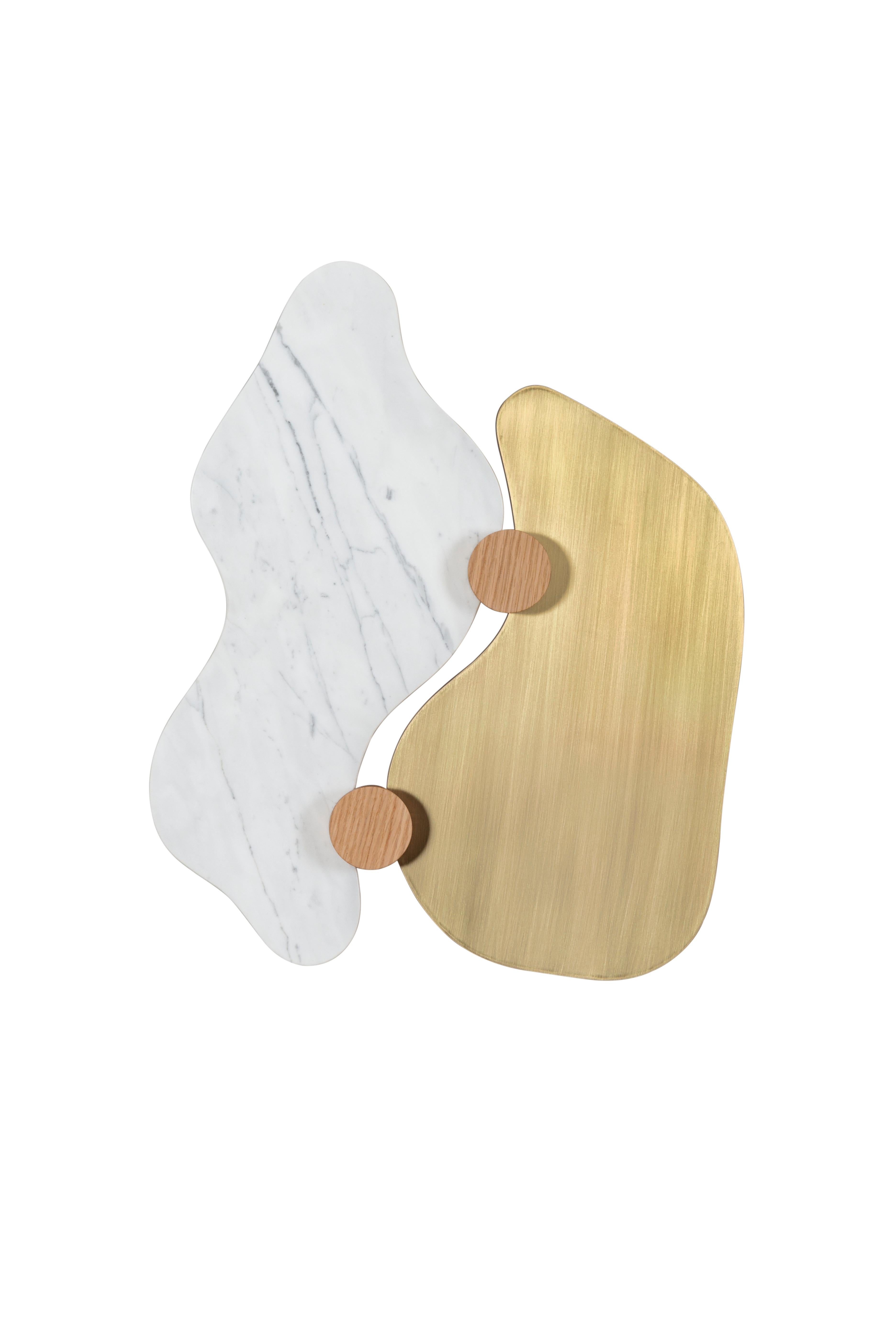 Modernes Rossim Set/2 Wandkunstwerke, Marmor-Messing, handgefertigt von Greenapple (21. Jahrhundert und zeitgenössisch) im Angebot