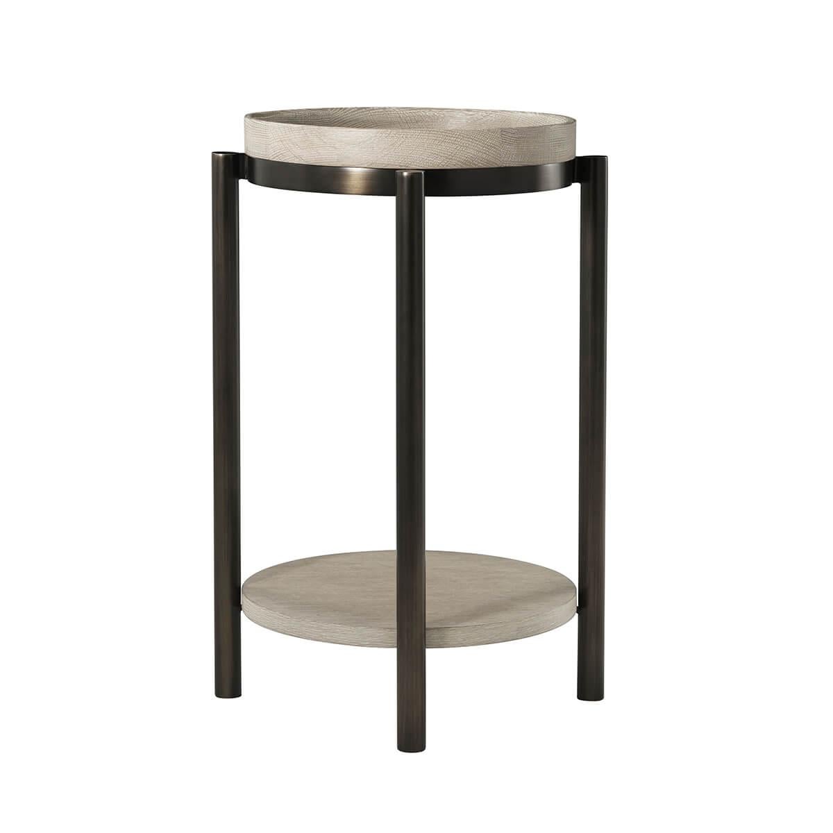 Vietnamese Modern Round Accent Table For Sale