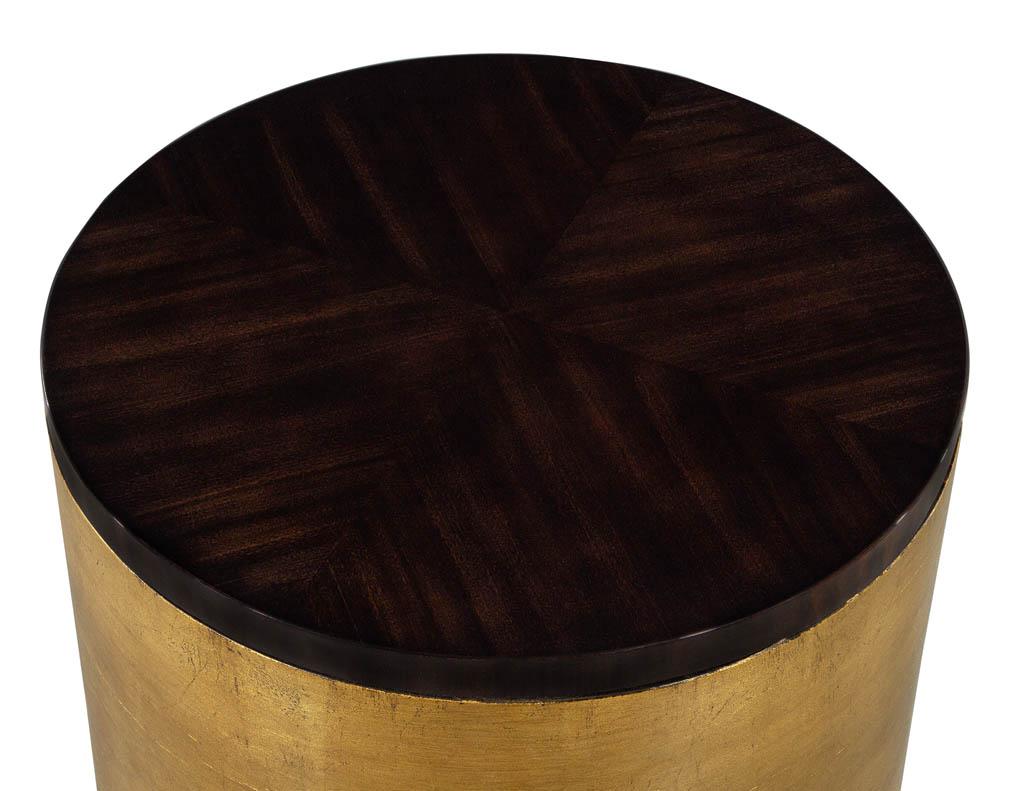 gold drum table