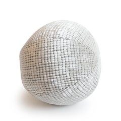 Modern Round Ball Pillow in Cut Velvet