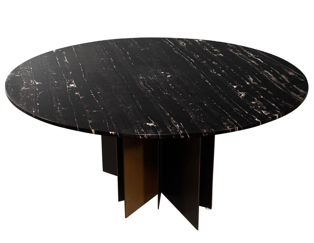 round black marble dining table