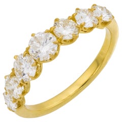 Bracelet moderne en or jaune 18k avec diamant rond de taille brillante