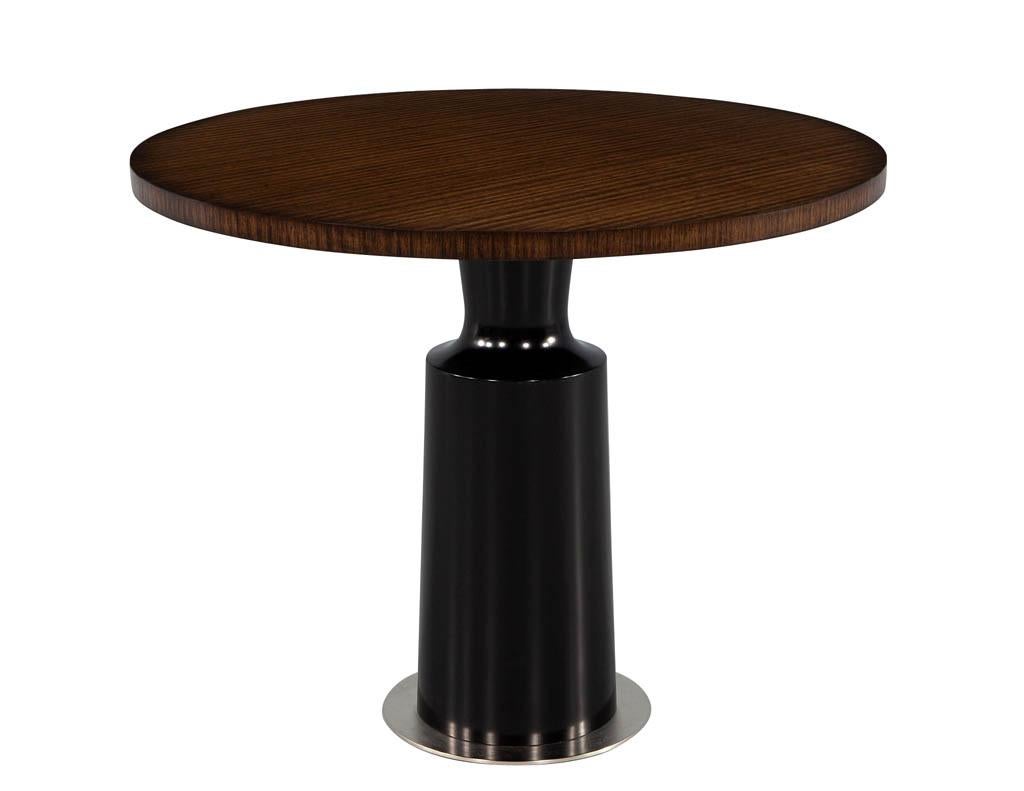 Modern Round Center Table in Walnut 4