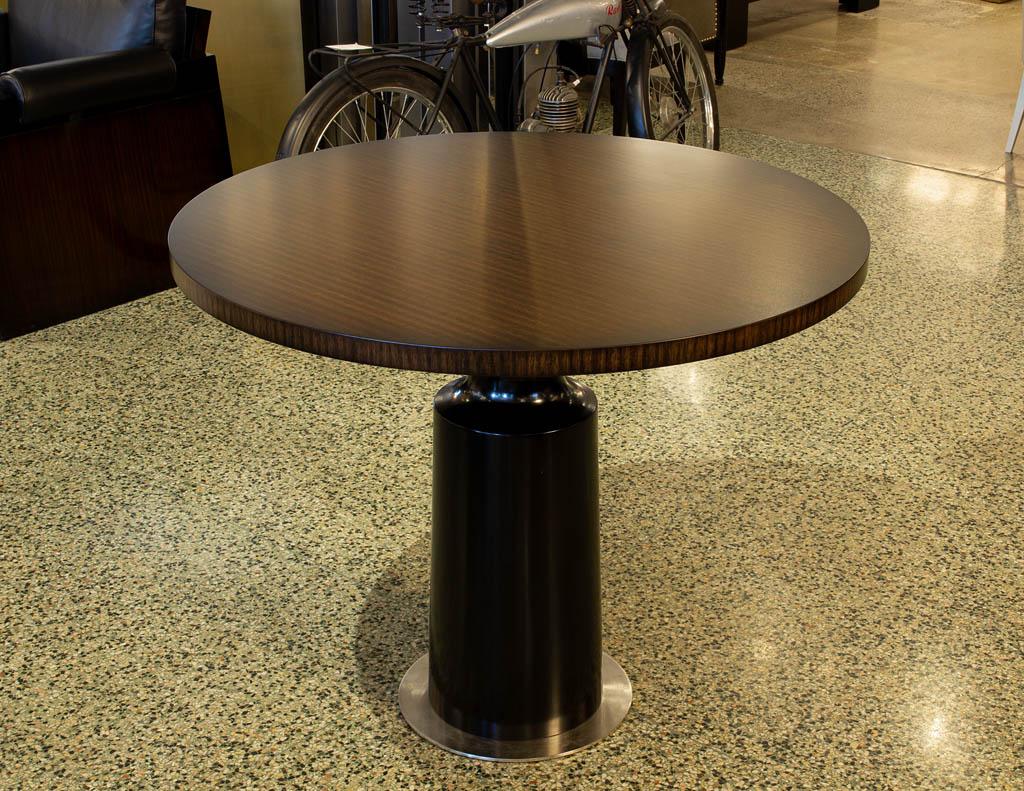 Modern Round Center Table in Walnut 5