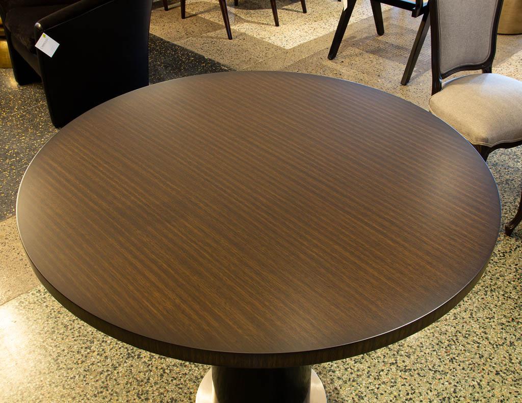 Modern Round Center Table in Walnut 6