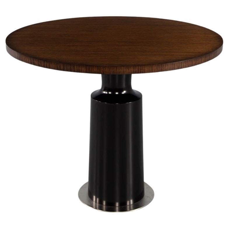Modern Round Center Table in Walnut