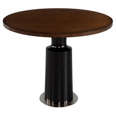 Modern Round Center Table in Walnut