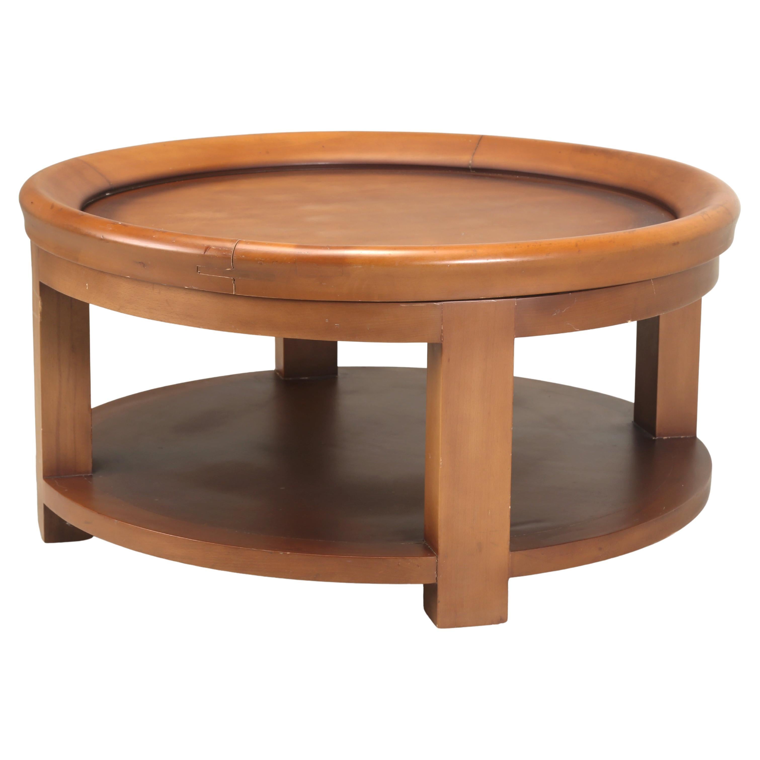 Modern Round Coffee Table Extremely Well Constructed For Sale