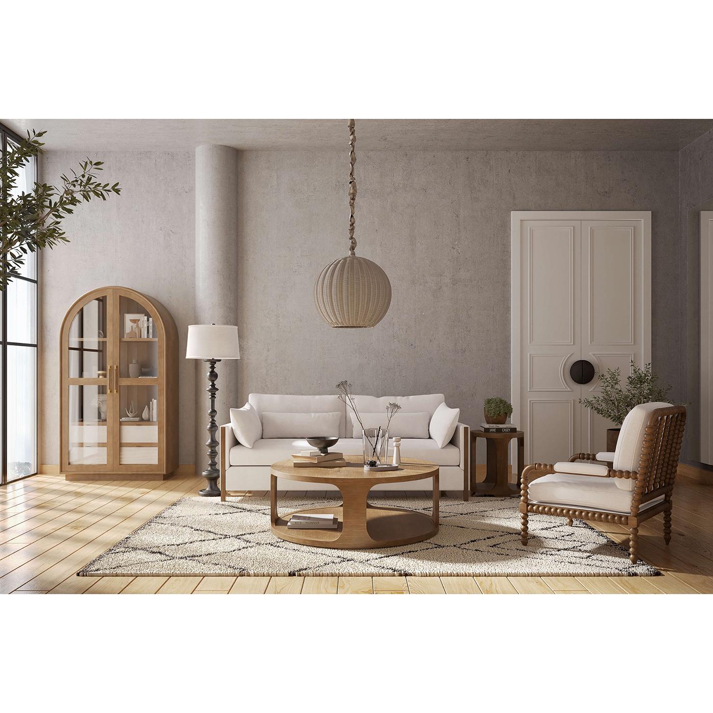 Contemporary Modern Round Coffee Table For Sale