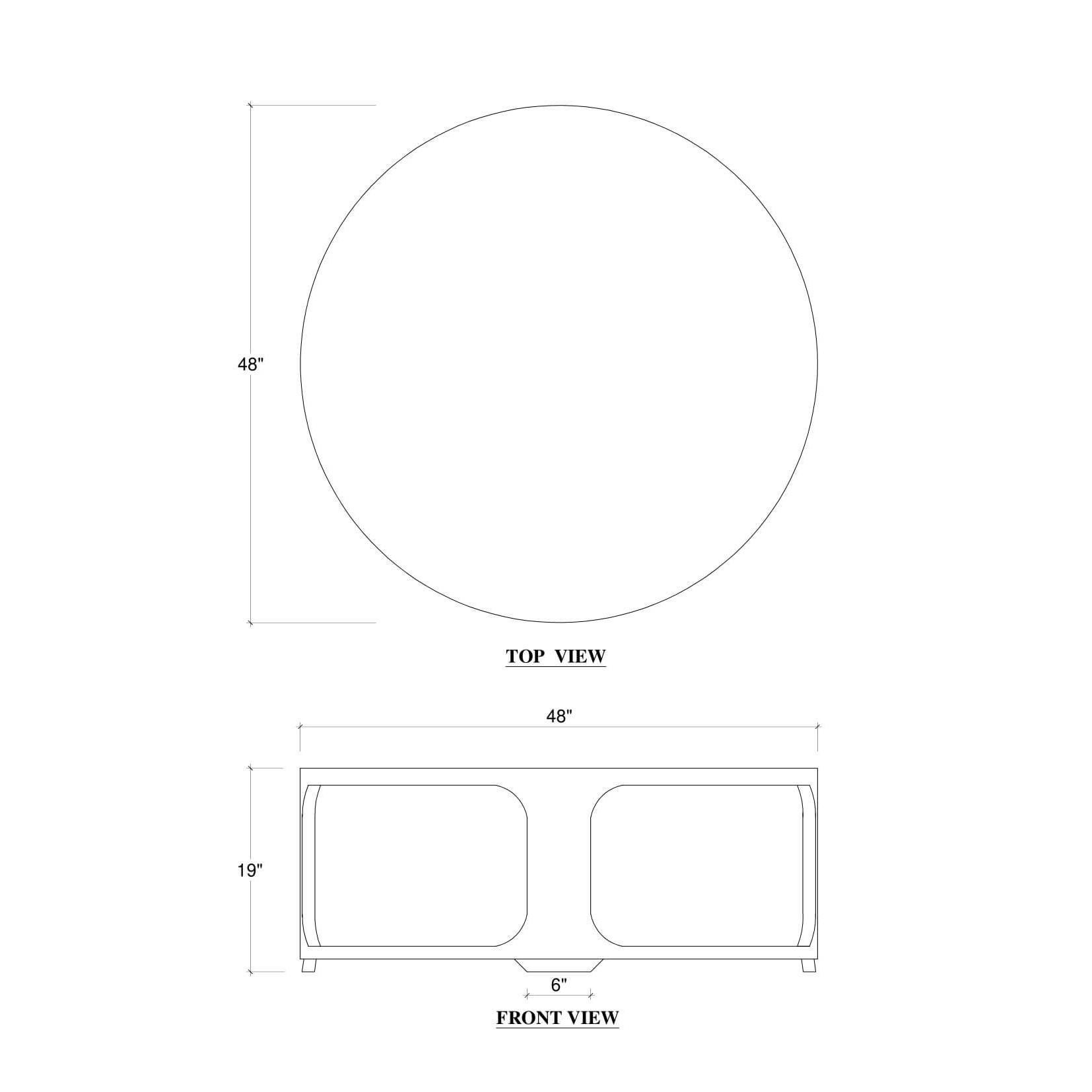 Wood Modern Round Coffee Table For Sale