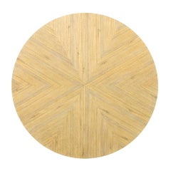 Modern Round Coffee Table in Oatmeal Finish