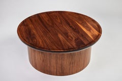 Modern Round Findley Coffee Table in Walnut by Martin and Brockett
