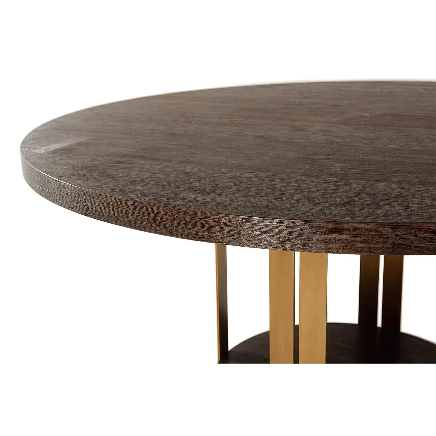 Modern Round Dining Table In New Condition In Westwood, NJ