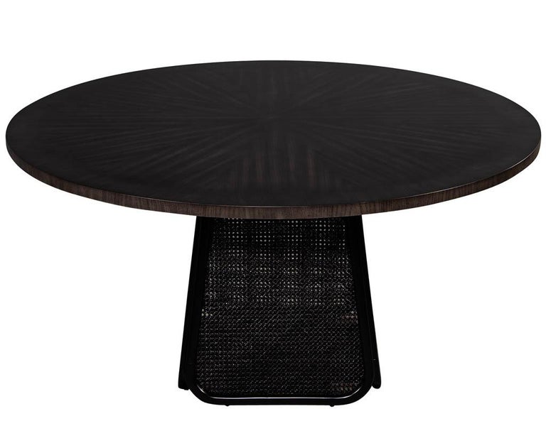 Modern Round Dining Table With Black, Round Table Pedestal Base Black