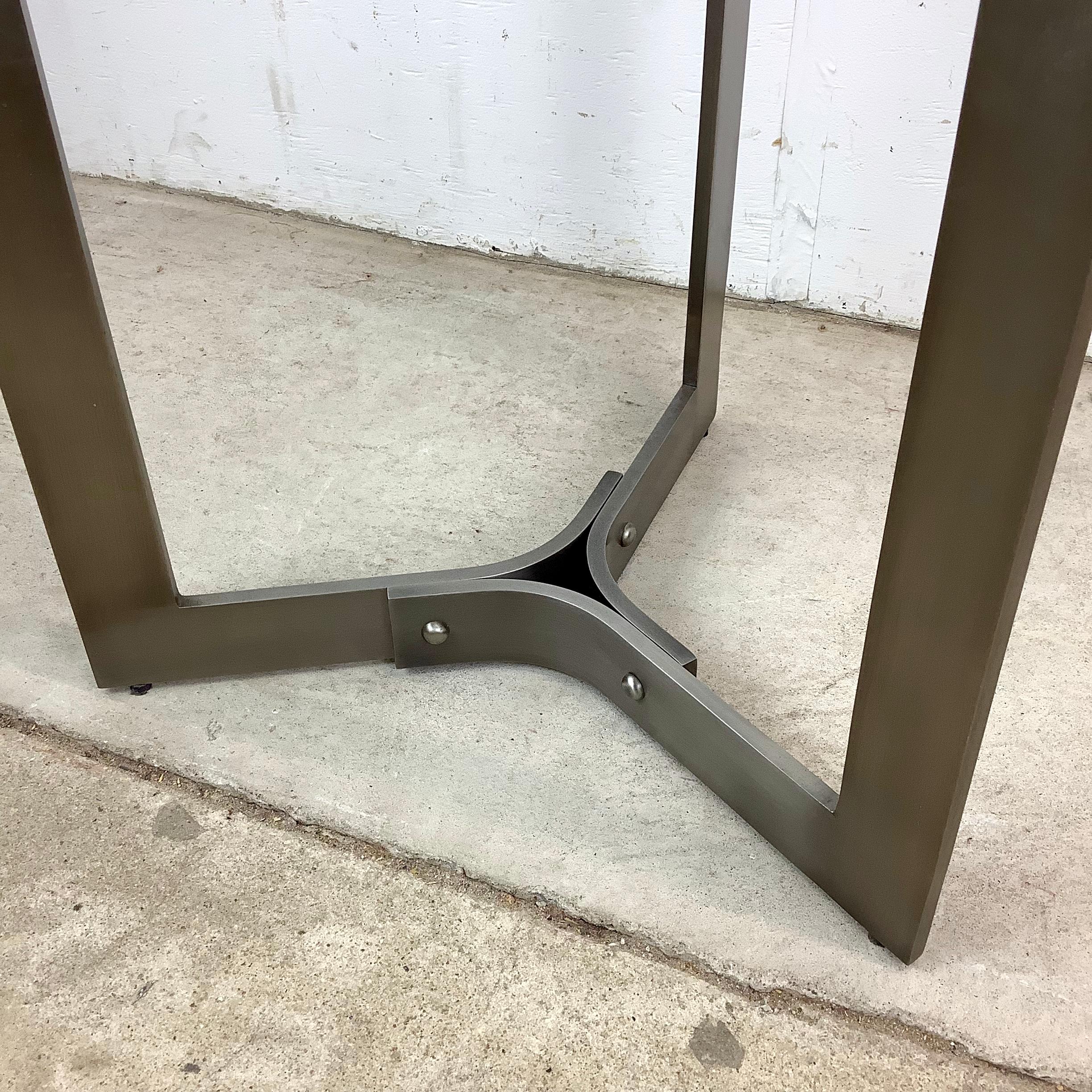 Modern Round Glass Top Side Table 5