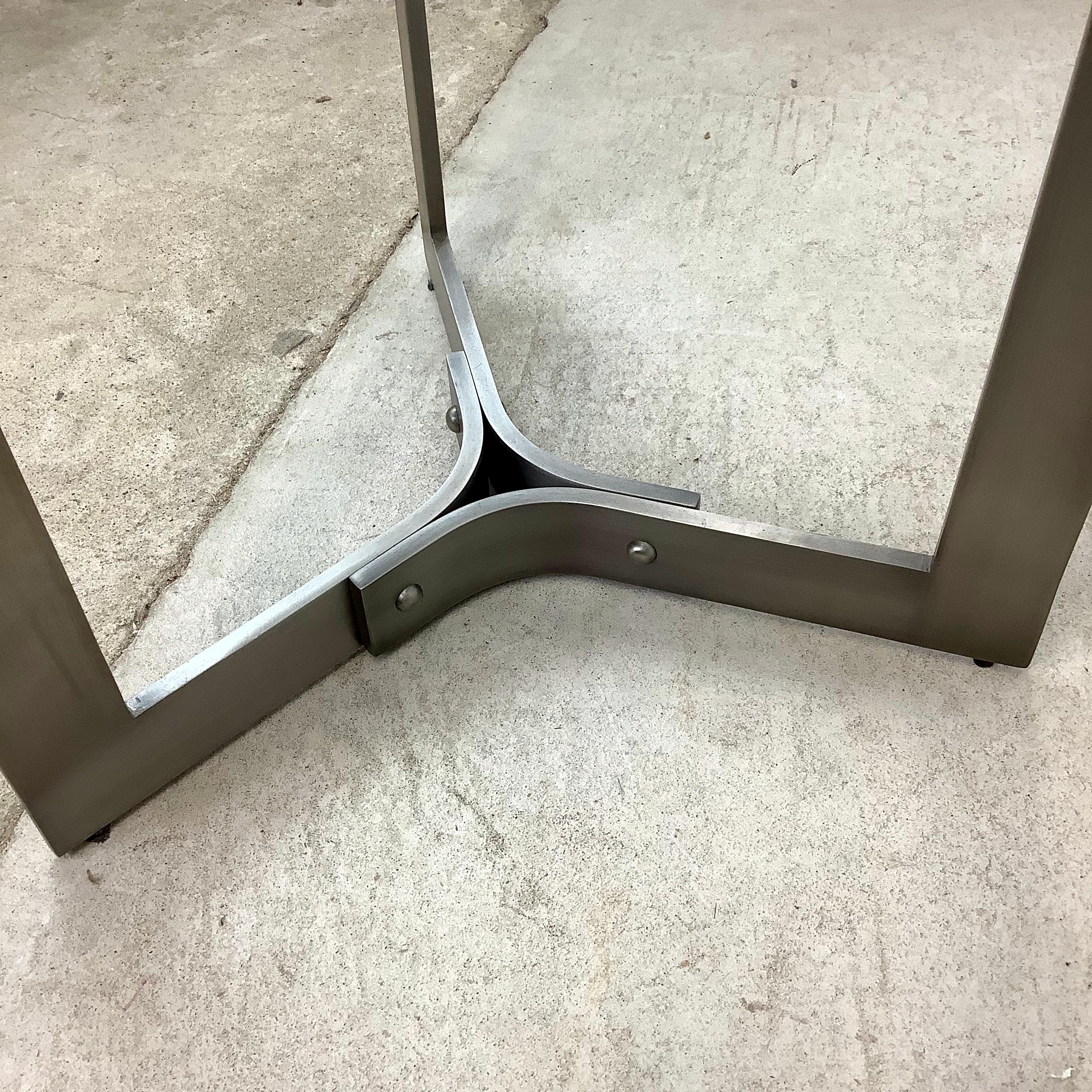 Modern Round Glass Top Side Table 1