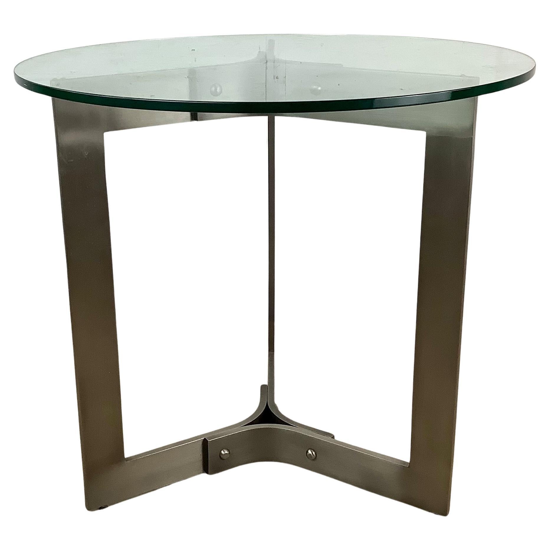 Modern Round Glass Top Side Table