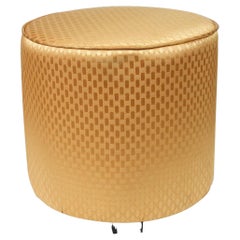 Used Modern Round Gold Moroccan Pouf