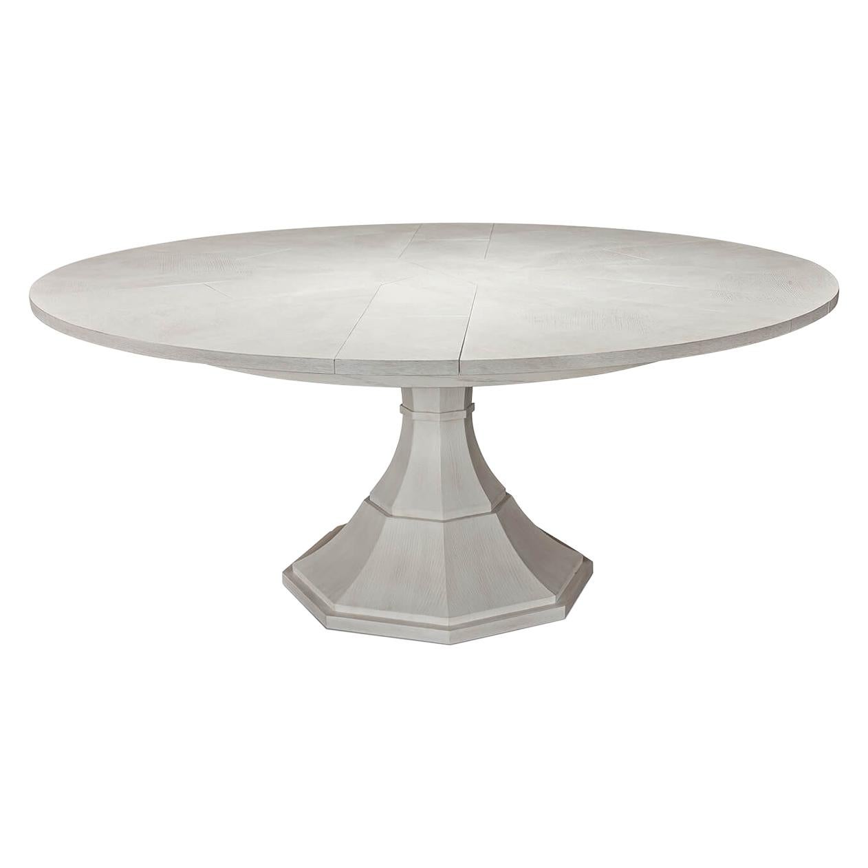European Modern Woven Iron and Bronze Glass Allure Round Dining Table