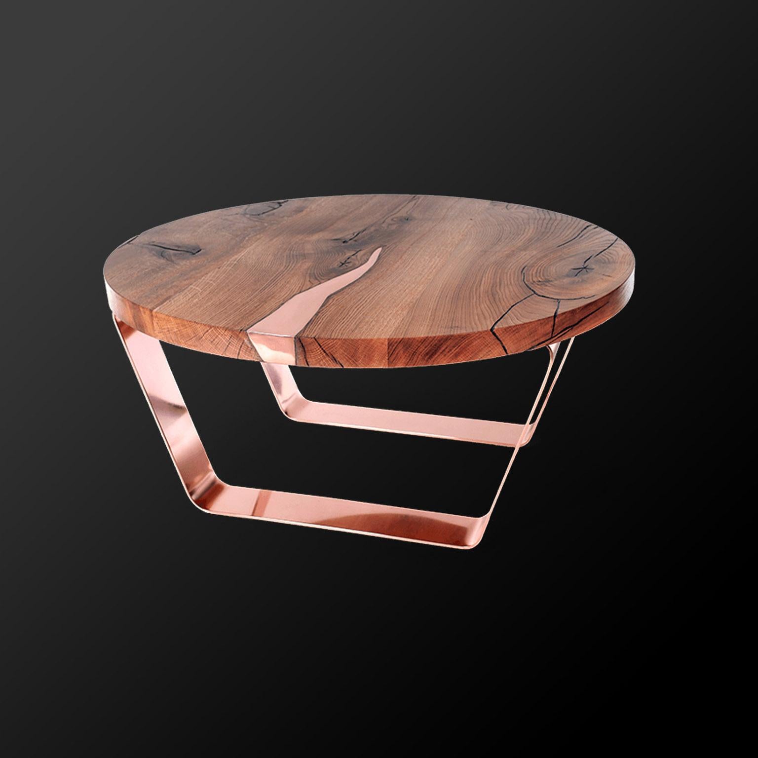 copper side table