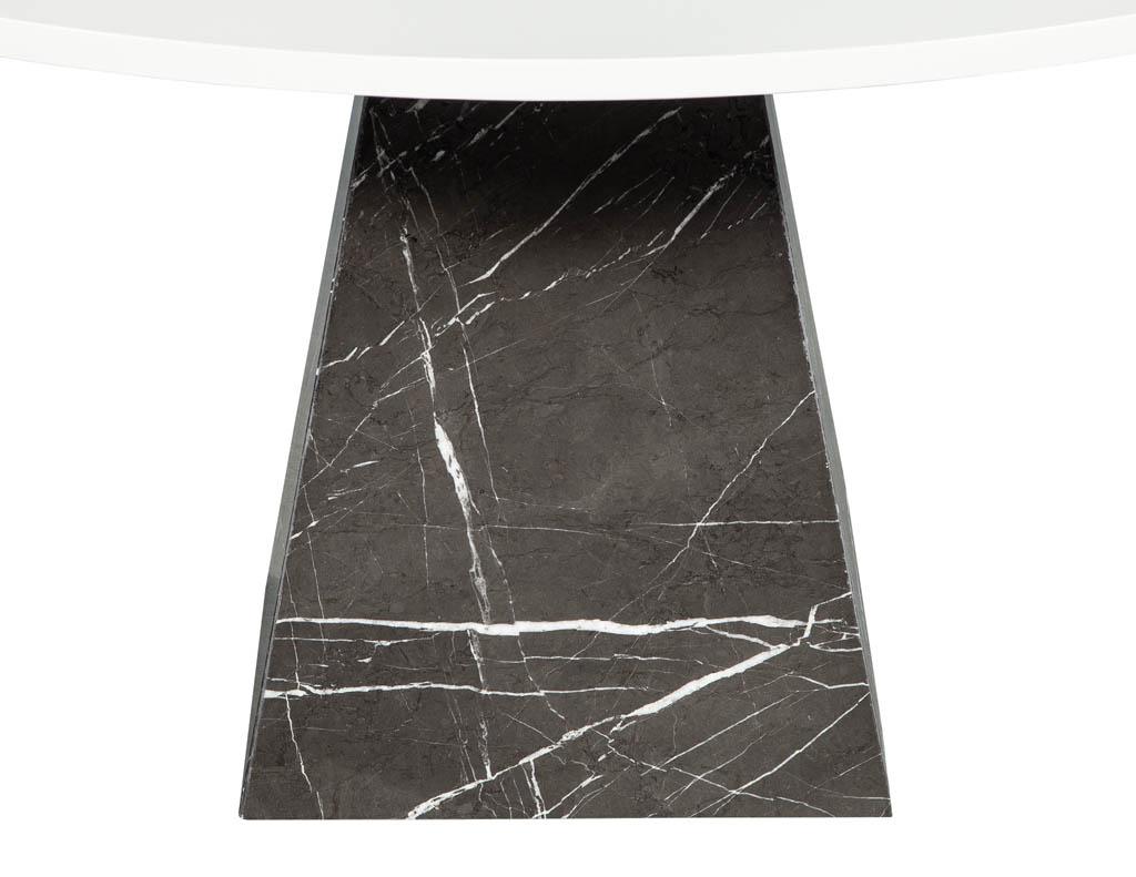 Contemporary Modern Round Marble Dining Table