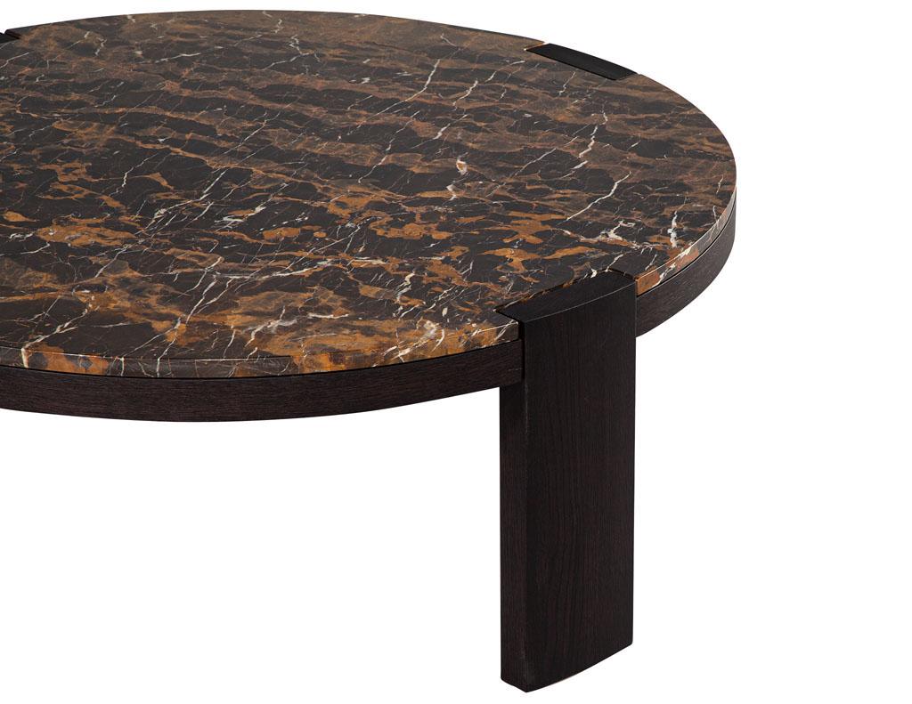 Modern Round Marble Top Coffee Table 6