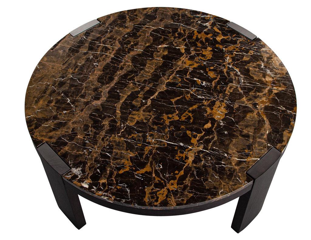 Modern Round Marble Top Coffee Table 7