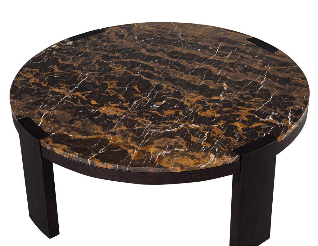 Modern Round Marble Top Coffee Table 8