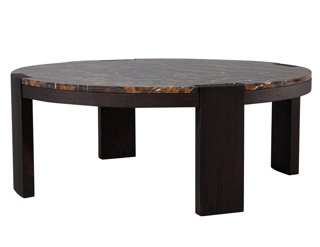 Modern Round Marble Top Coffee Table 9