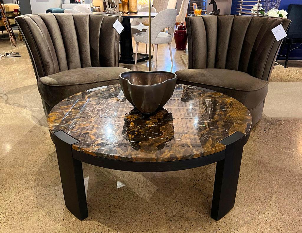 Modern Round Marble Top Coffee Table 10