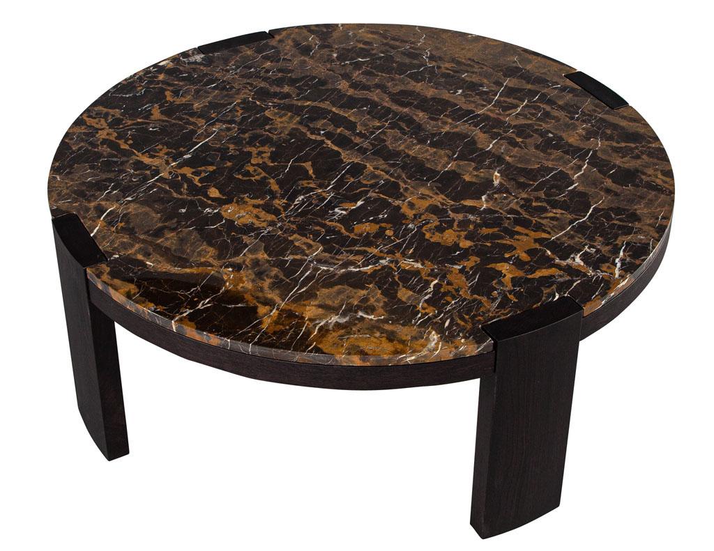 Modern Round Marble Top Coffee Table 1