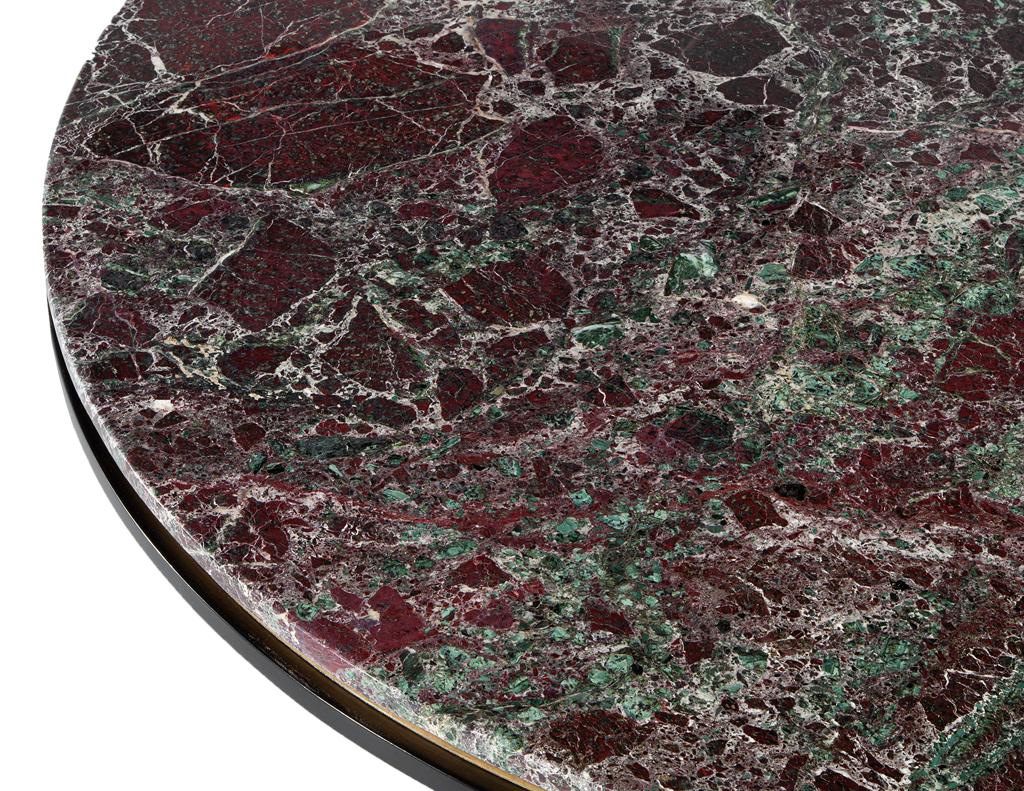 Modern Round Marble Top Dining Table For Sale 6