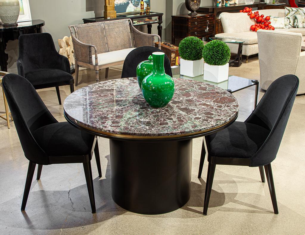 Modern Round Marble Top Dining Table For Sale 7