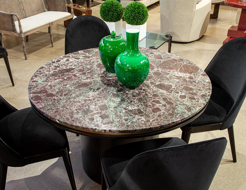 Modern Round Marble Top Dining Table For Sale 8