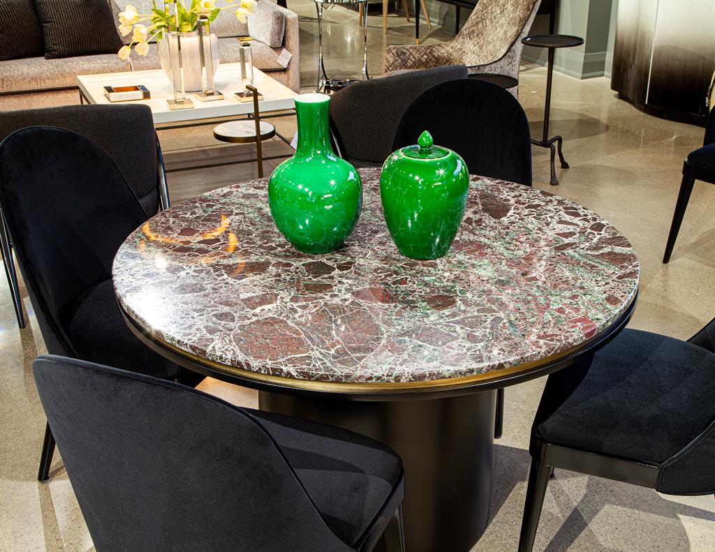 Modern Round Marble Top Dining Table For Sale 9