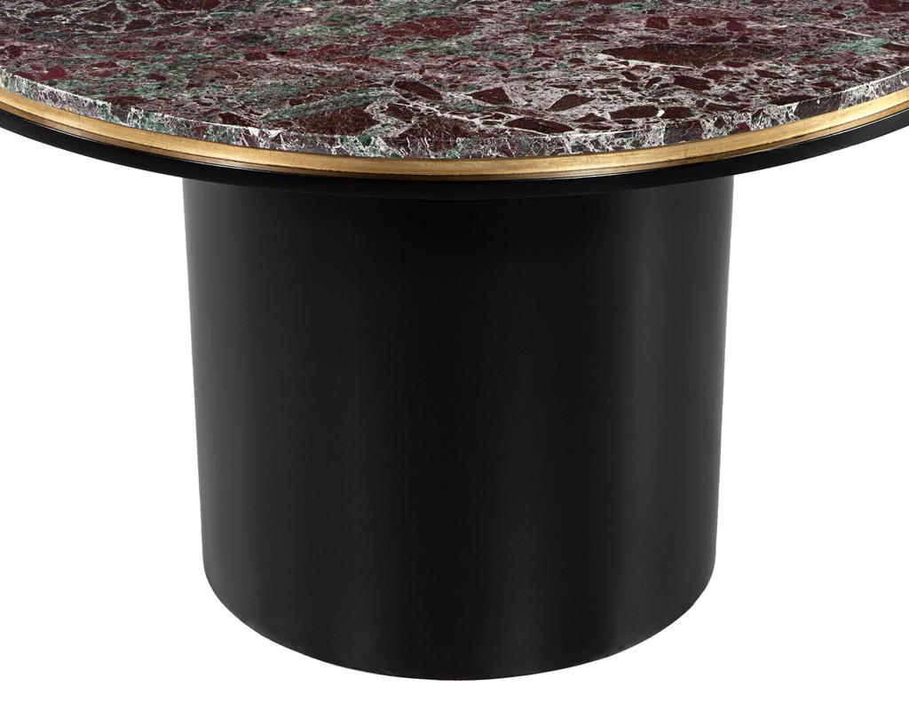 Modern Round Marble Top Dining Table For Sale 1