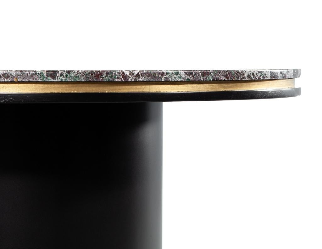 Modern Round Marble Top Dining Table For Sale 3