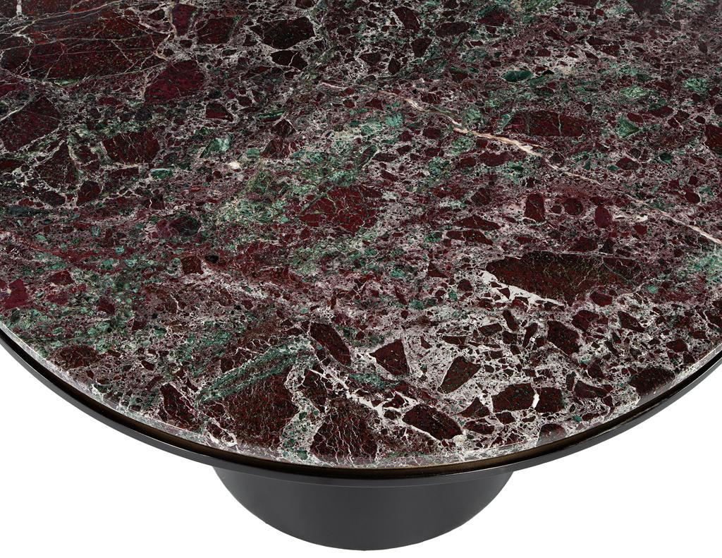 Modern Round Marble Top Dining Table For Sale 4