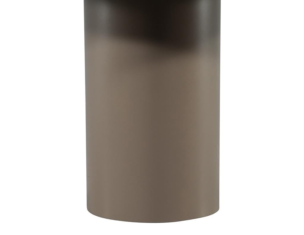 Modern Round Marble Top Dining Table with Column Pedestal 5