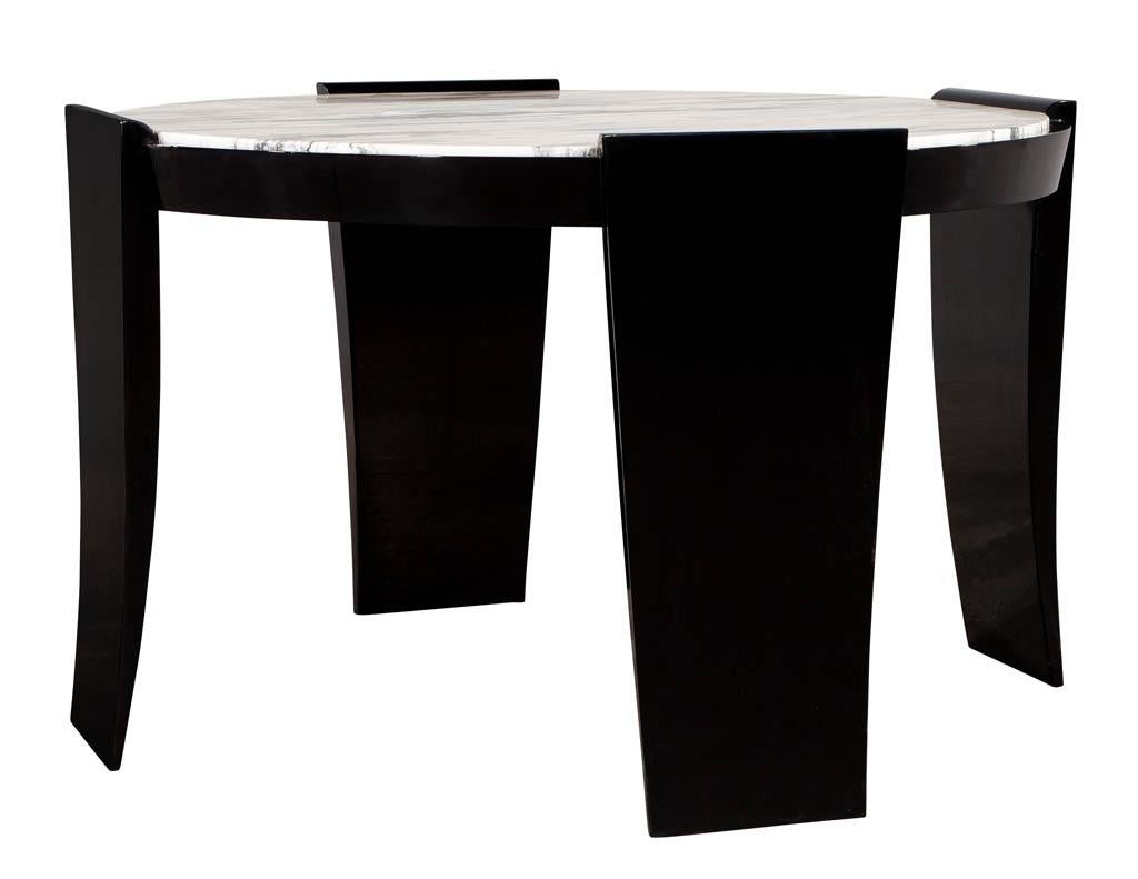 Modern Round Marble Top Foyer Table For Sale 3