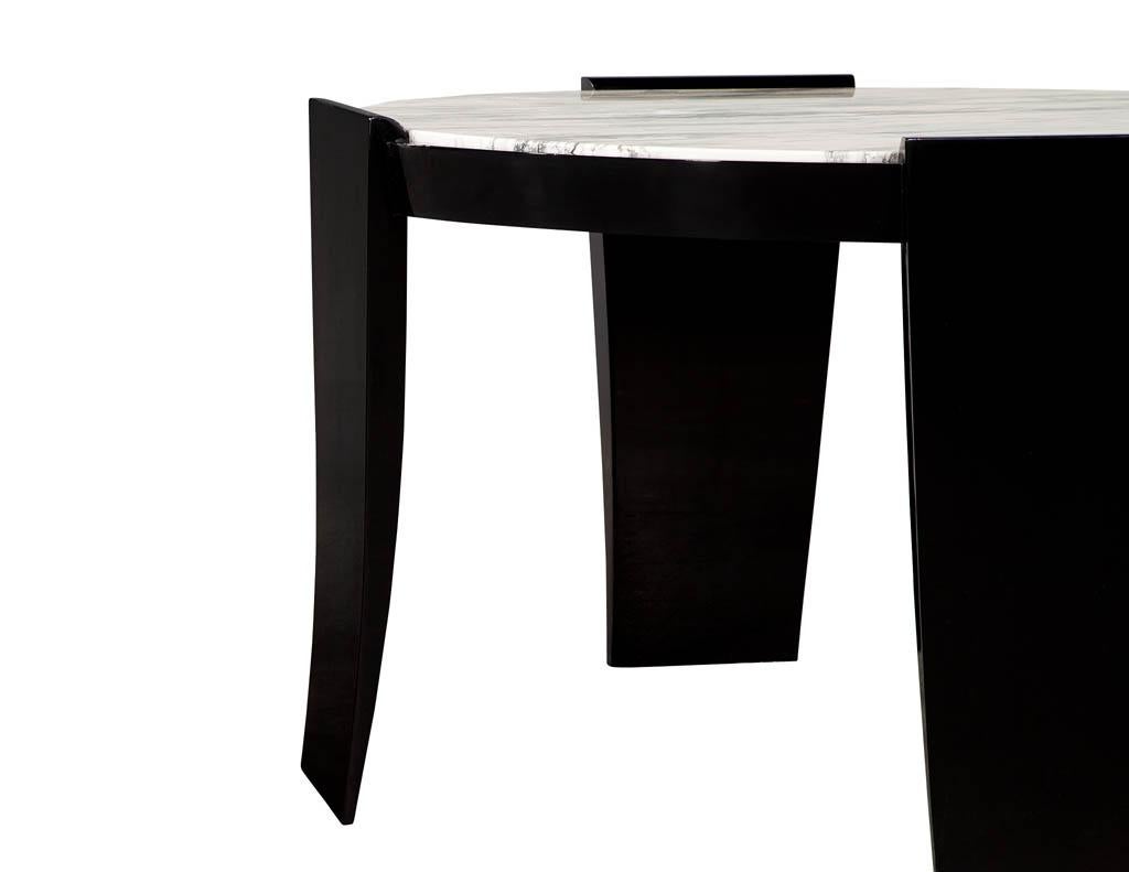 Modern Round Marble Top Foyer Table For Sale 4