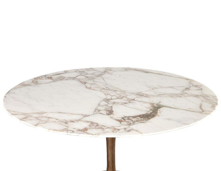 Modern Round Marble Top Table Eero Saarinen Pedestal Table For Sale 1