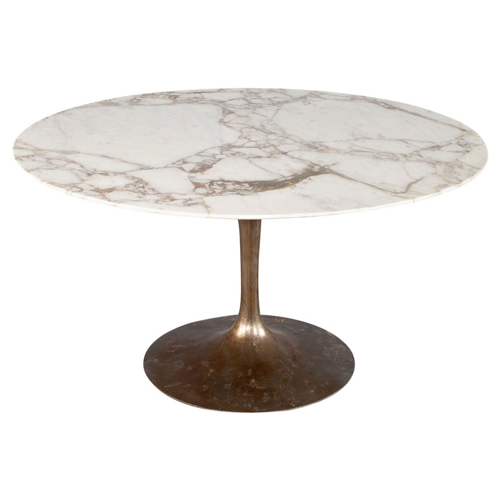 Modern Round Marble Top Table Eero Saarinen Pedestal Table