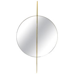 Moderner moderner runder dekorativer Spiegel von Nobe Italia Golden Finish