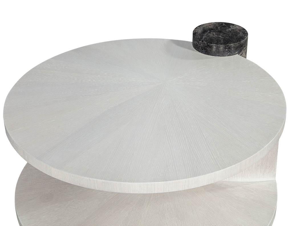 modern round marble coffee table