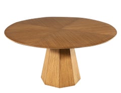 Table de salle à manger moderne en chêne rond