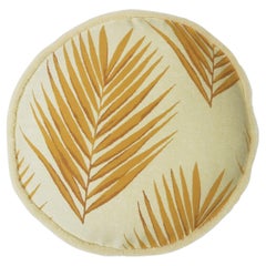 Modern Round Patterned Throw Pillow Yellow "Bamboo" by Evolution21 Modern Round Patterned Throw Pillow Yellow "Bamboo" by Evolution21