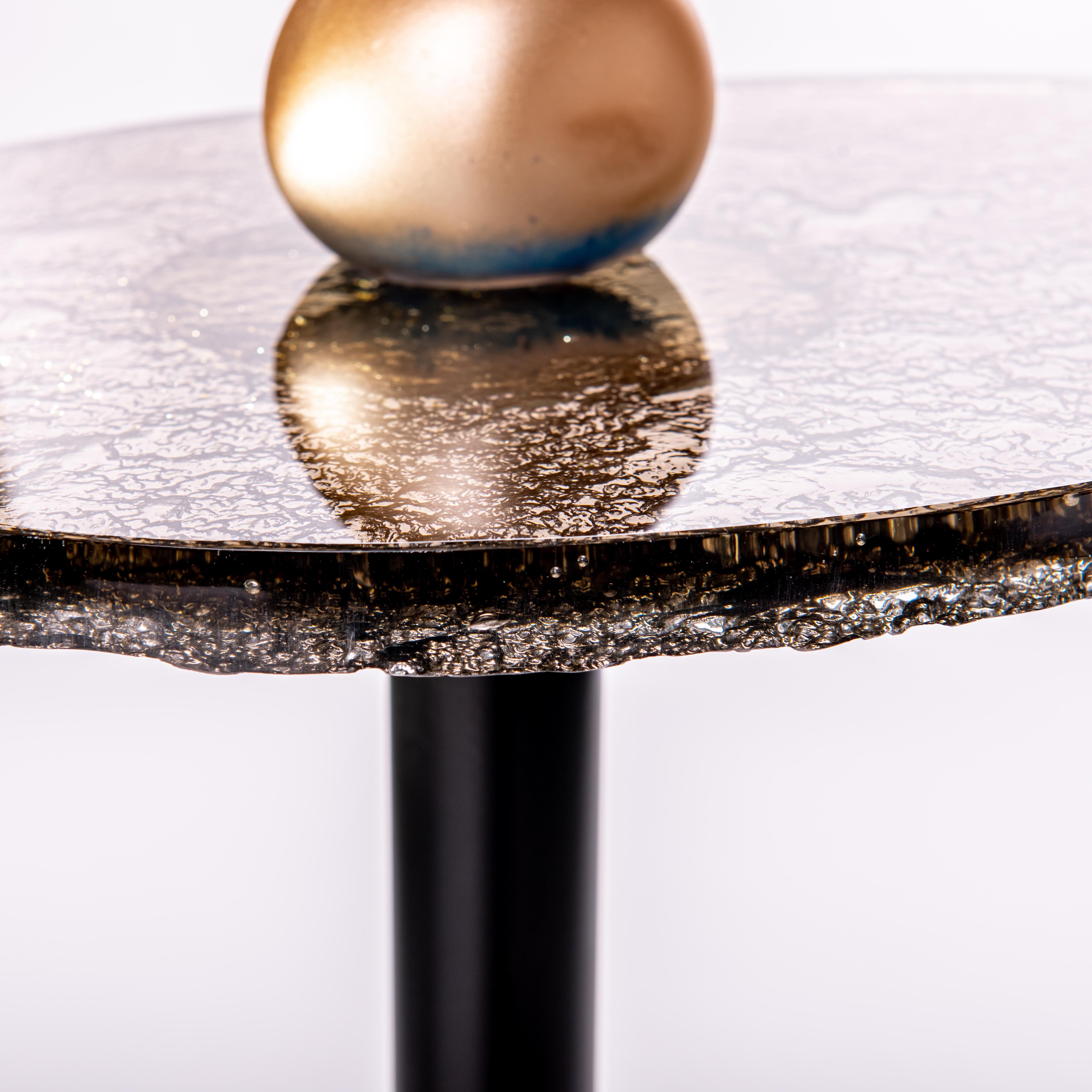Polish Modern Round Side and Coffee Table 