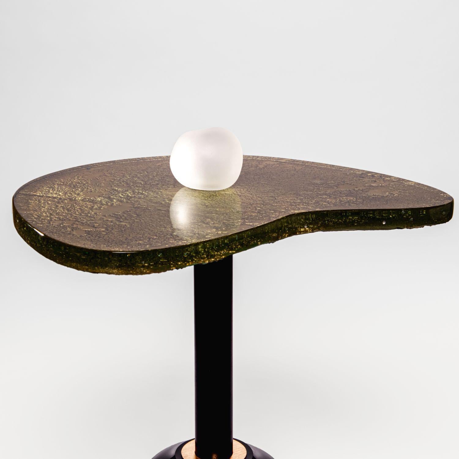 Hand-Crafted Modern Round Side and Coffee Table 
